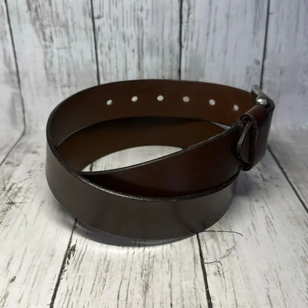 Levi's Men's Genuine Leather Belt Brown Silver Buckle size 36 Style‎ 11LV02PP